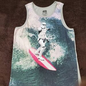 Star wars surfing tank top